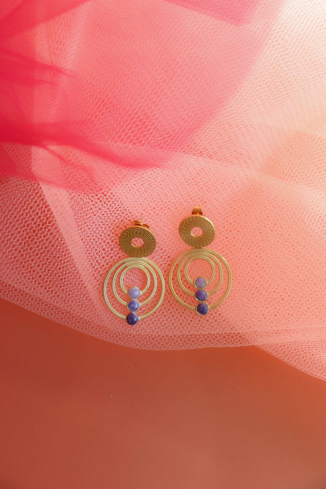 Boucles d'oreilles Amaru Bleu