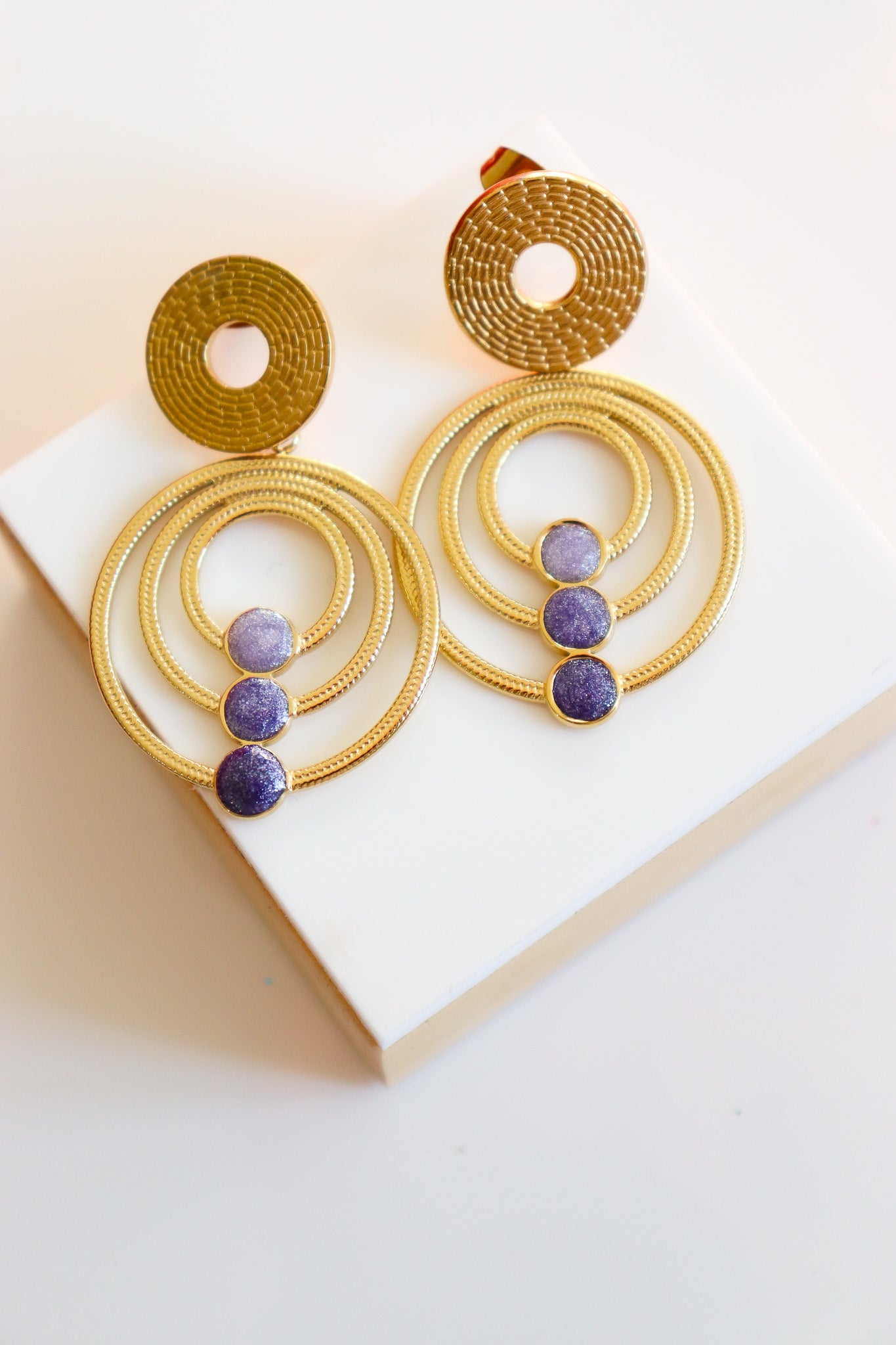 Boucles d'oreilles Amaru Bleu