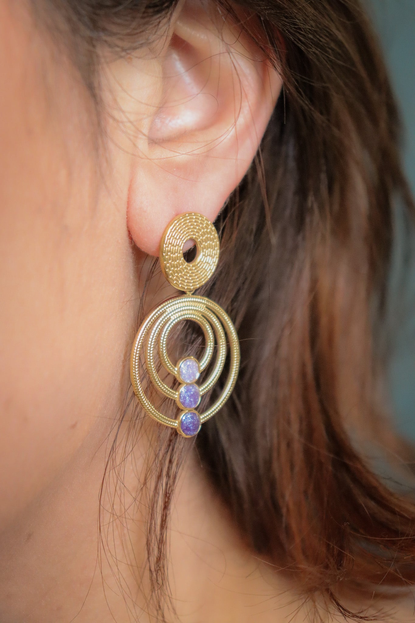 Boucles d'oreilles Amaru Bleu