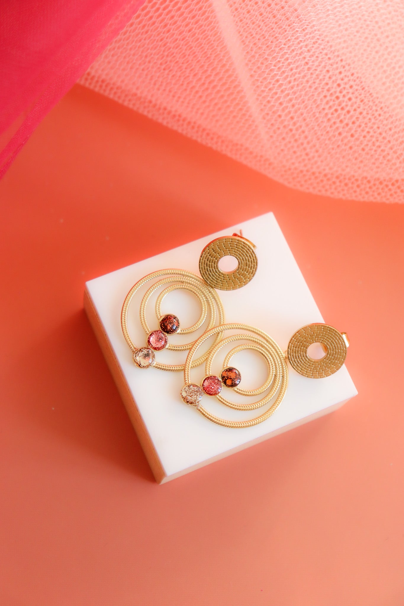 Boucles d'oreilles Amaru Champagne