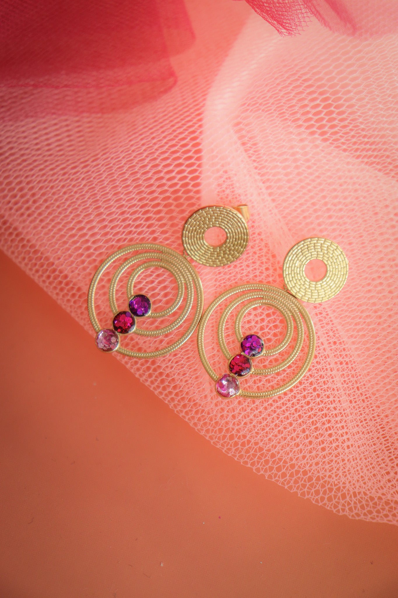 Boucles d'oreilles Amaru Rose