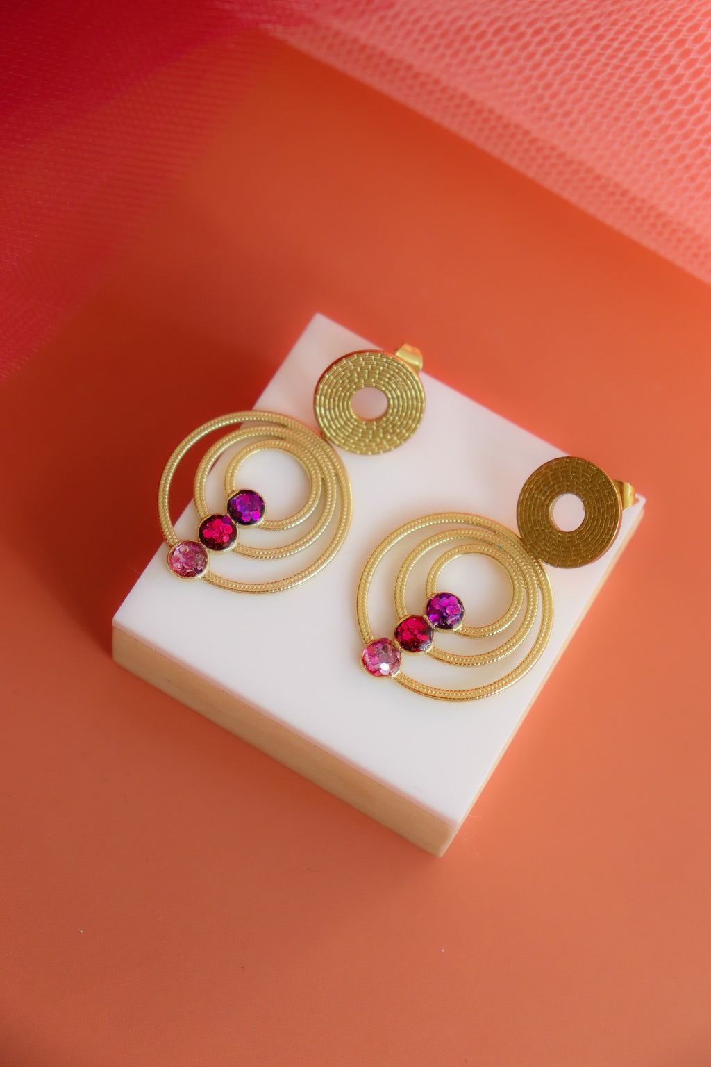 Boucles d'oreilles Amaru Rose