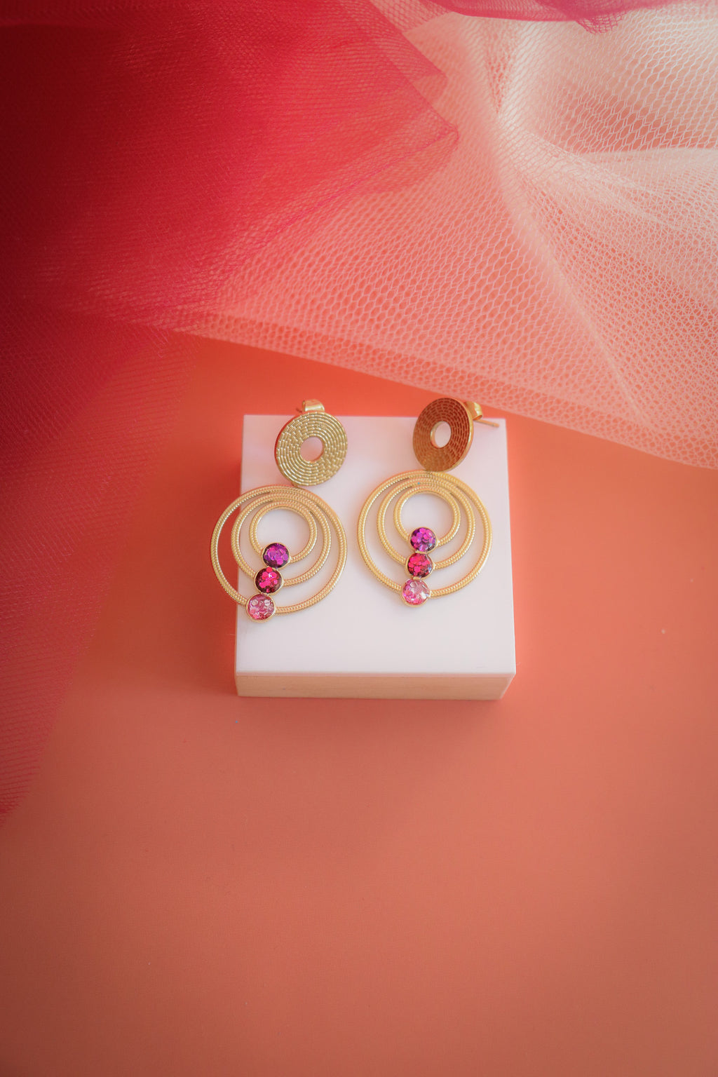 Boucles d'oreilles Amaru Rose