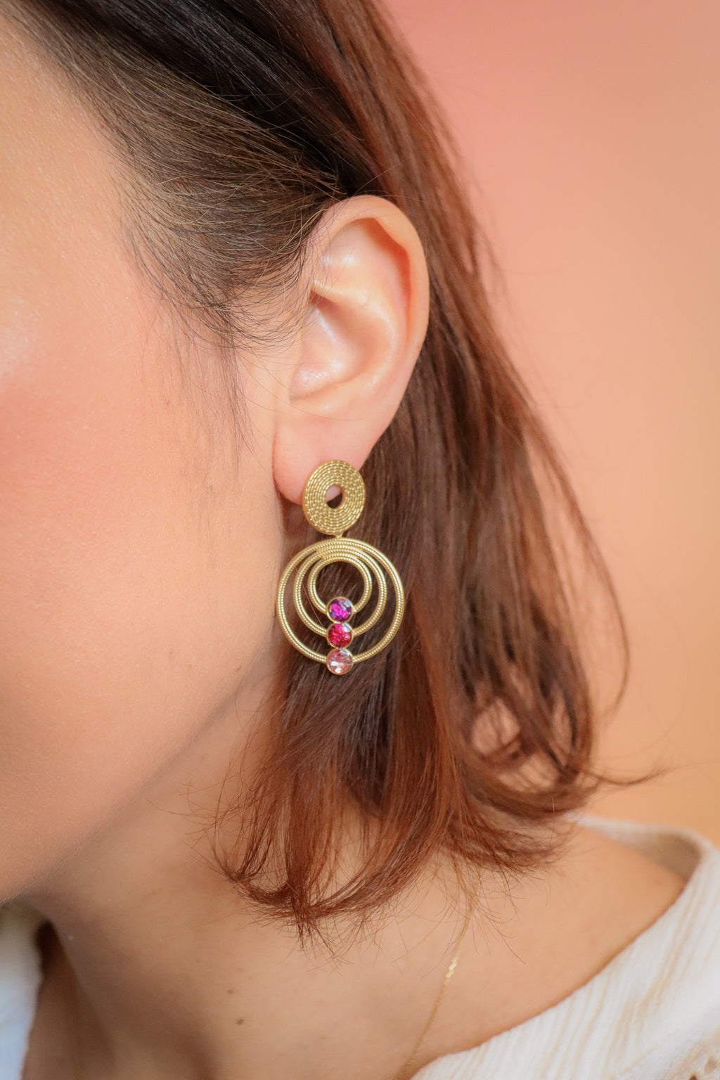 Boucles d'oreilles Amaru Rose