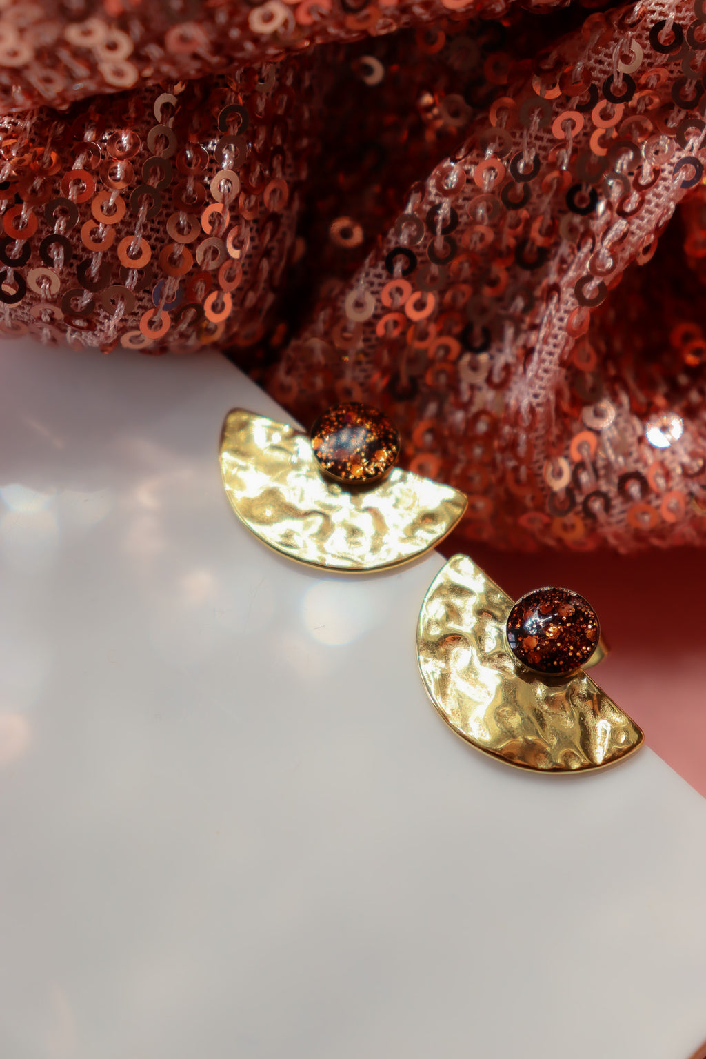 Boucles d'oreilles Anka moka