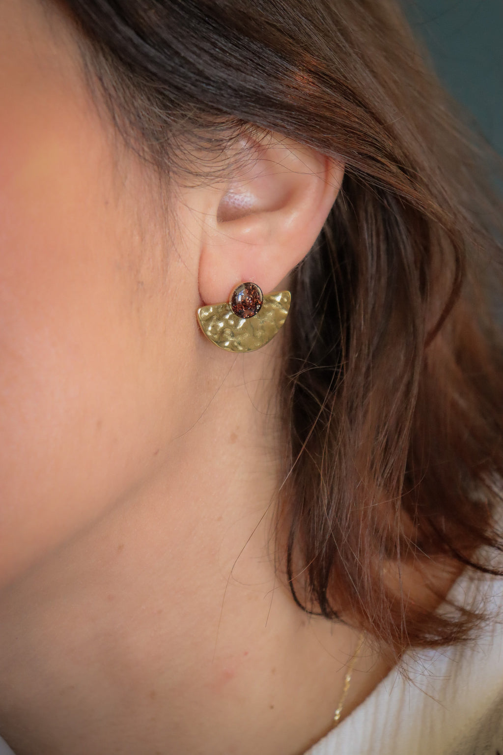 Boucles d'oreilles Anka moka