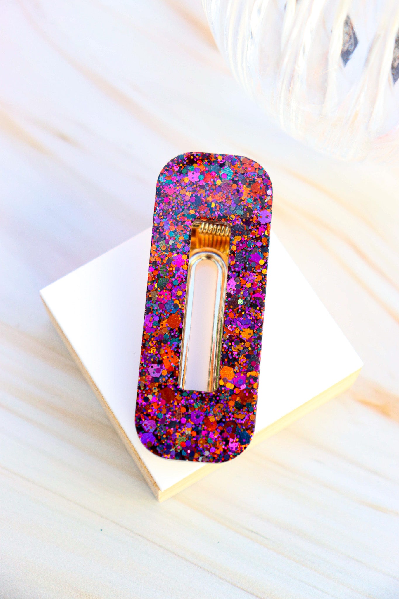 Barrette Paillettes Automne Sunset