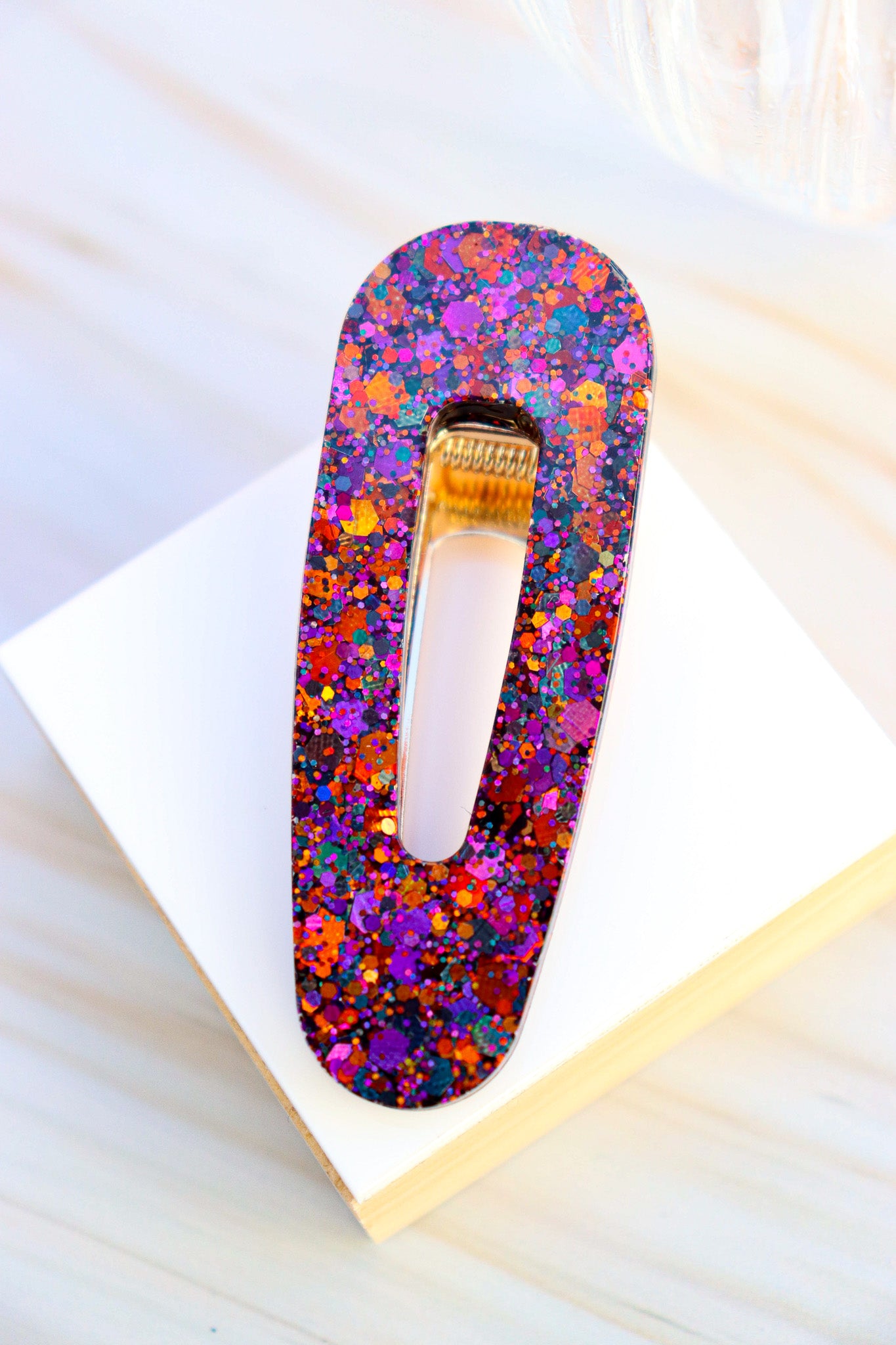 Barrette Paillettes Automne Sunset