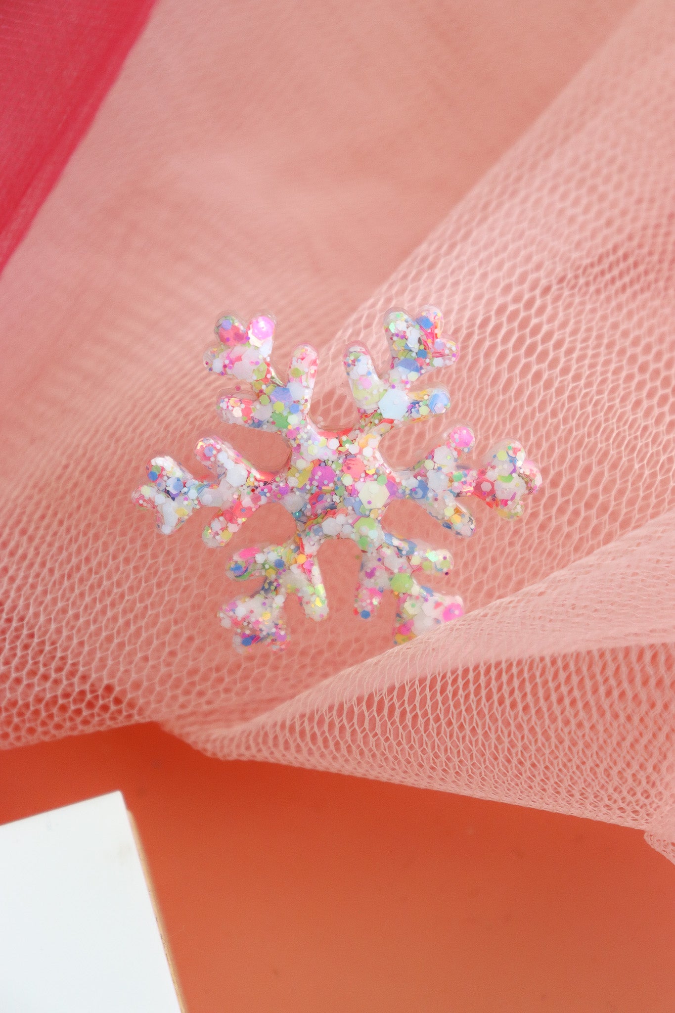 Broche Flocon Blanc Carnaval