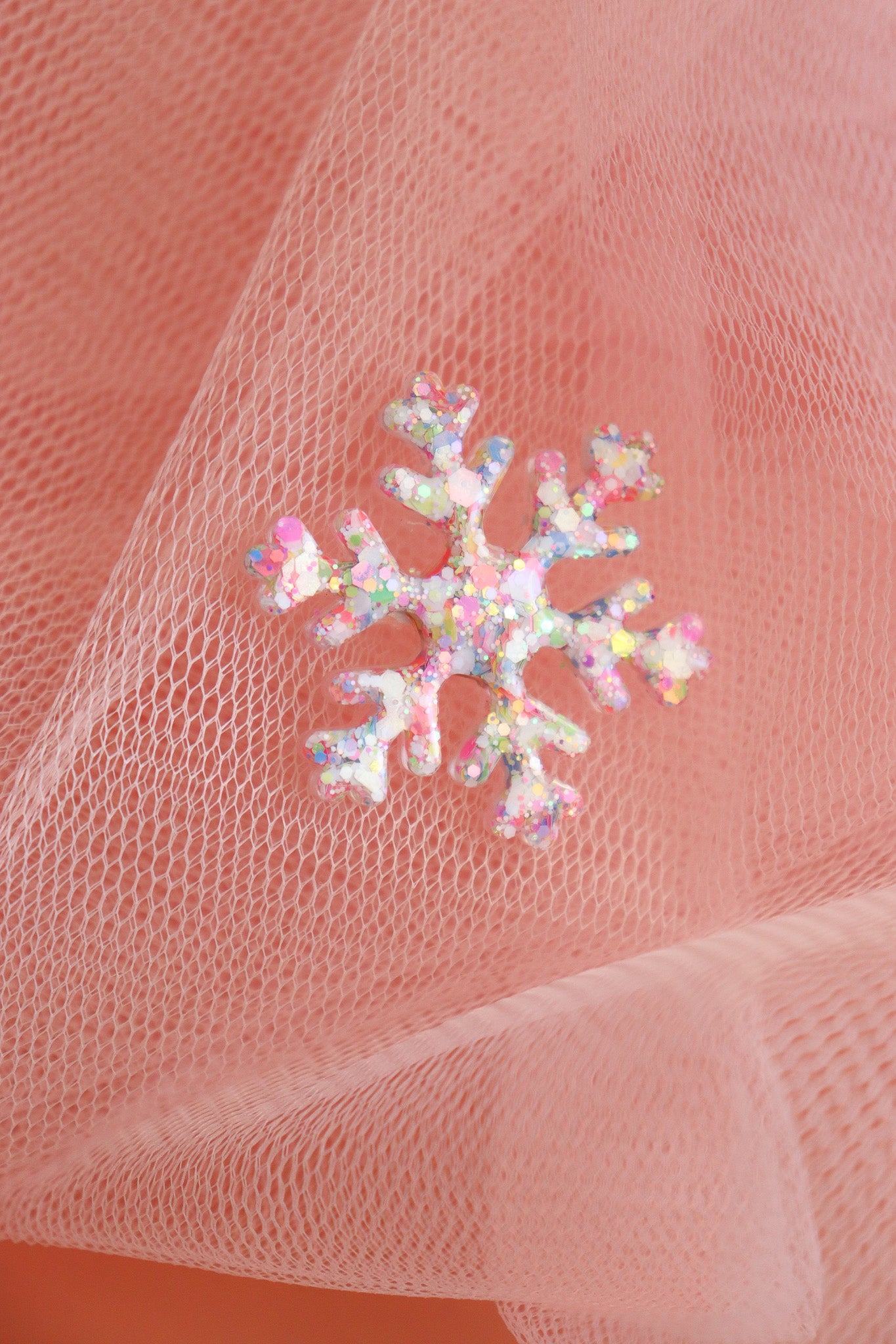 Broche Flocon Blanc Carnaval