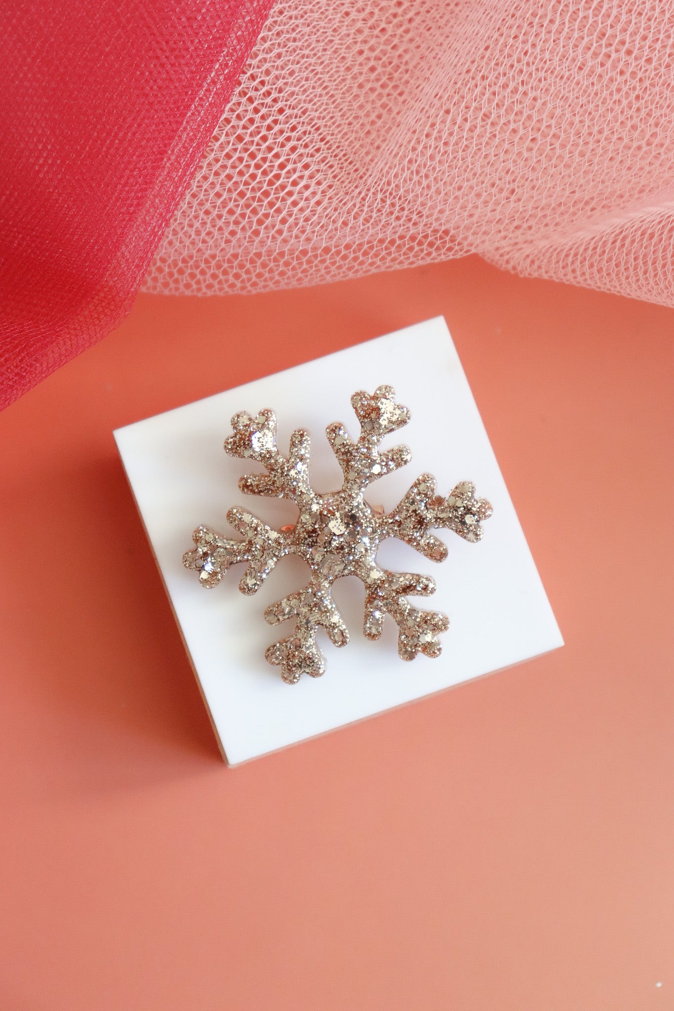 Broche Flocon Champagne