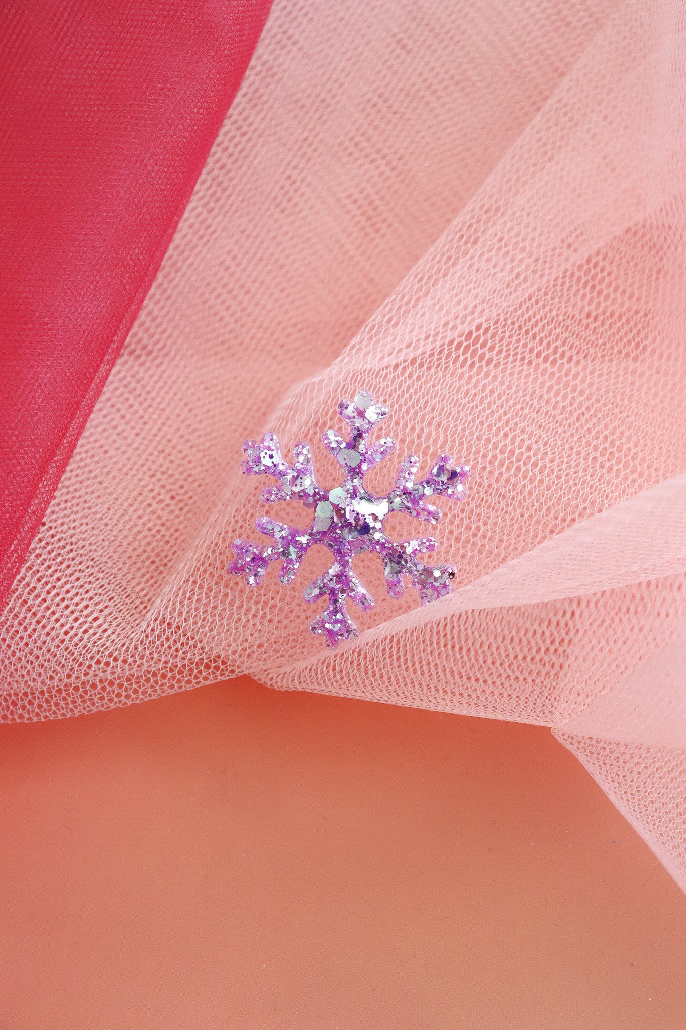 Broche Flocon Lilas Holographique