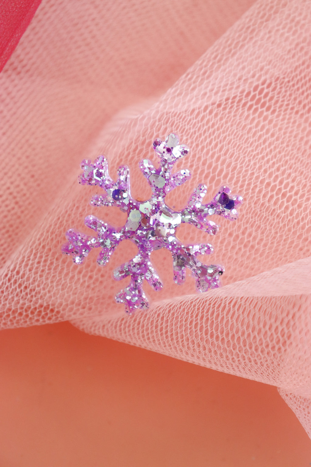 Broche Flocon Lilas Holographique