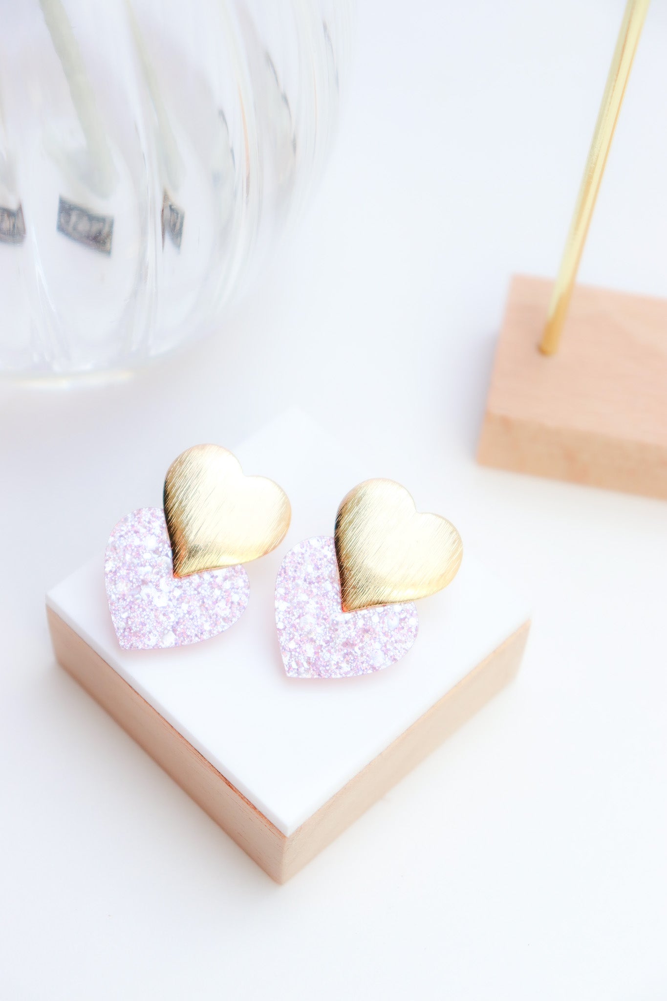 Boucles d'oreilles Caroline Paillettes Lilas