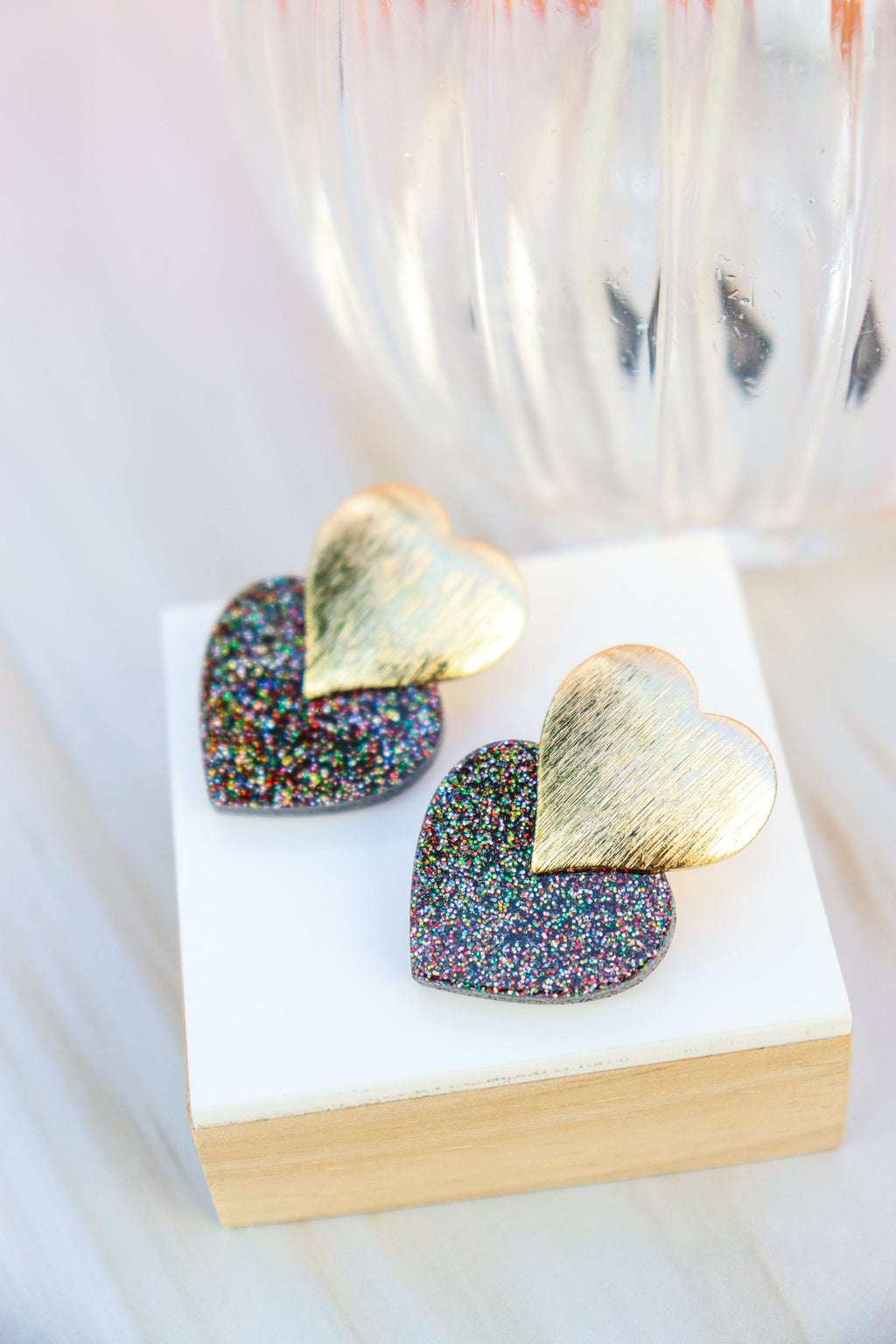 Boucles d'oreilles Caroline Paillettes Dark Brown