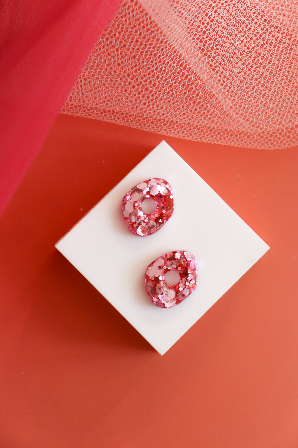 Créoles Céleste Vieux rose holographique