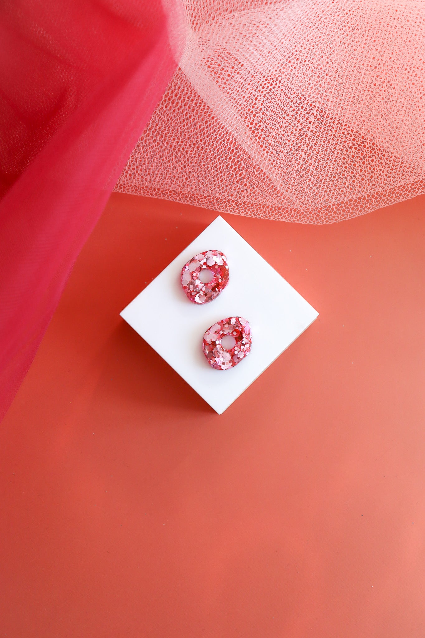 Créoles Céleste Vieux rose holographique