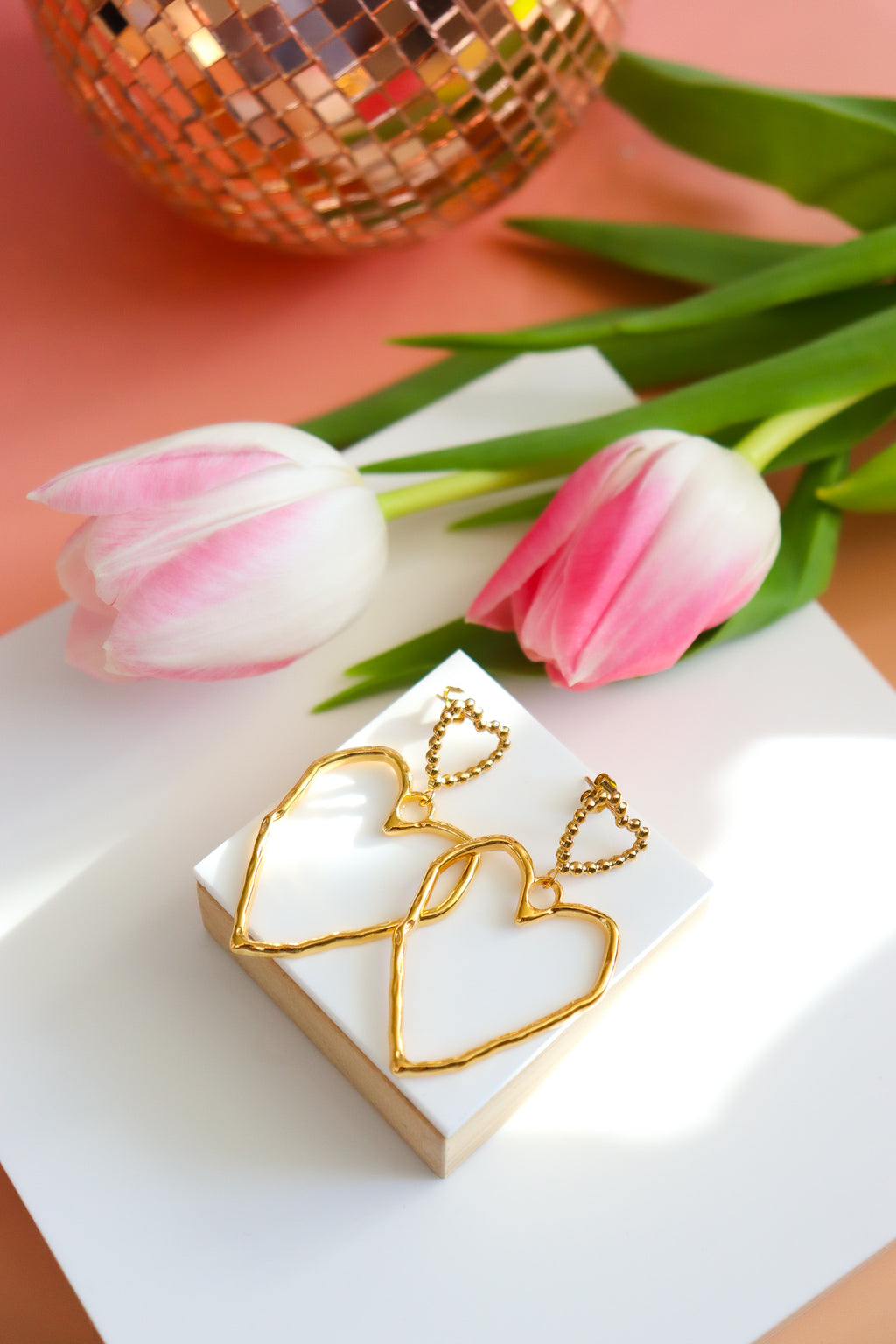 Boucles d'oreilles Coeur Goutte