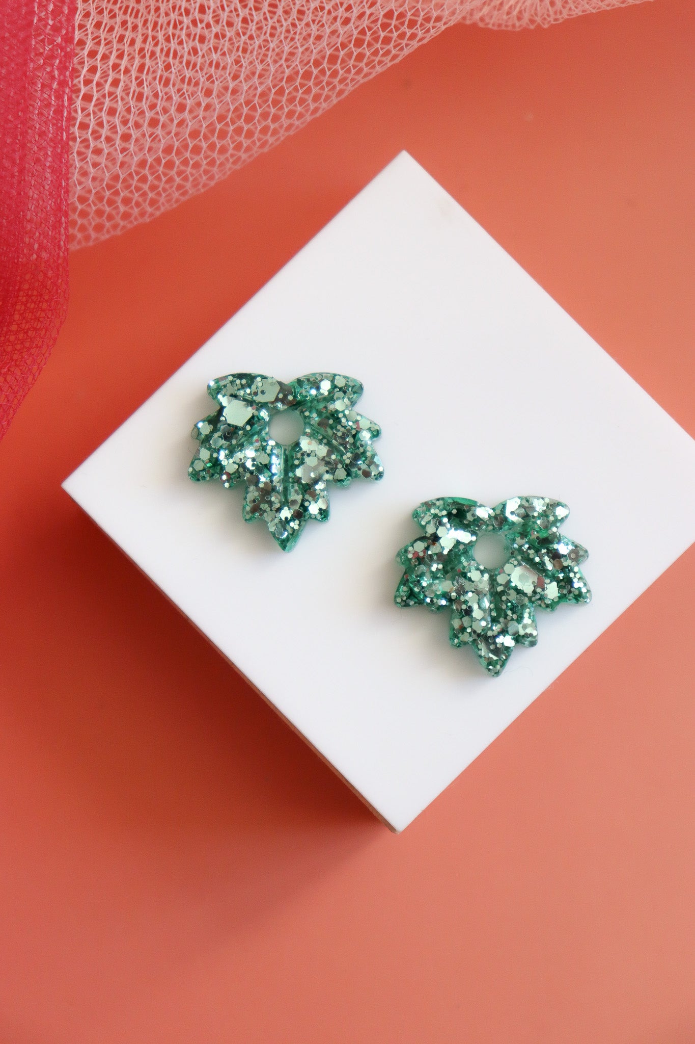 Créoles Feuille Mousse Holographique