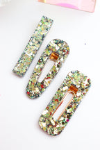Barrette Vert Holographique