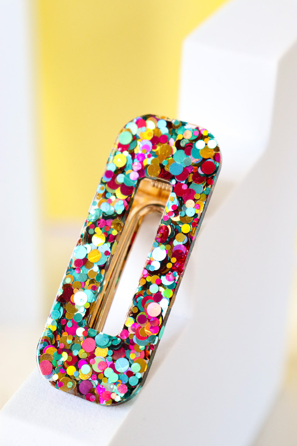 Barrette Paillettes Joie Vert