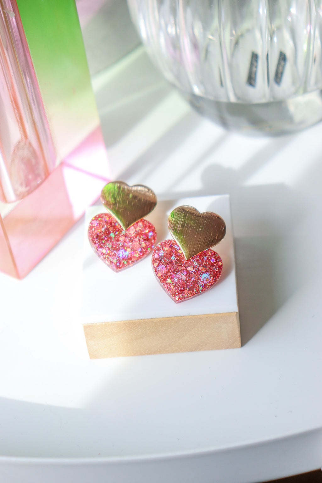 Boucles d'oreilles Caroline Peach Gold