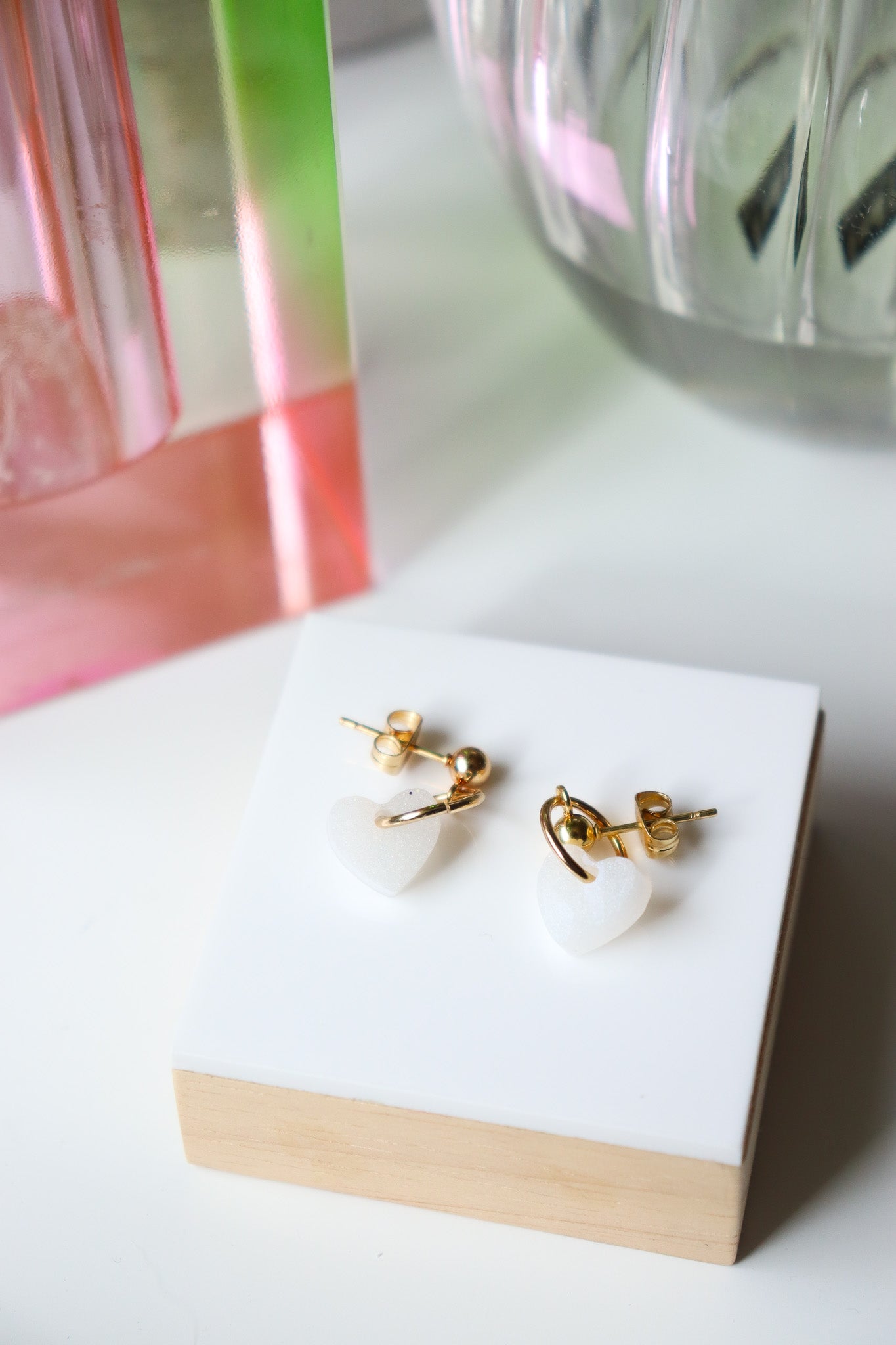 Boucles d'oreilles Lucie Blanc Nacré