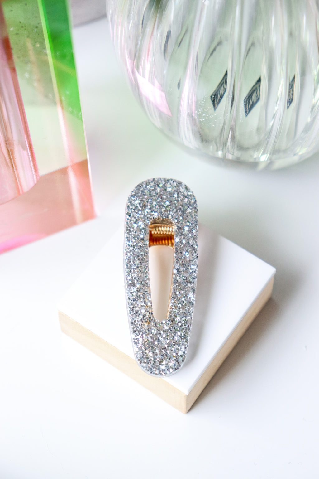 Barrette Paillettes argent