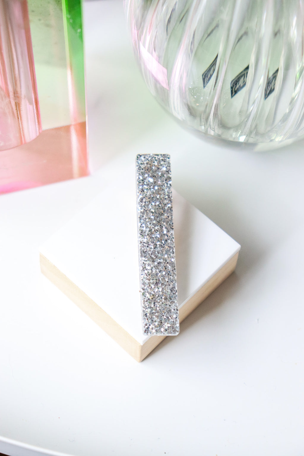 Barrette Paillettes argent