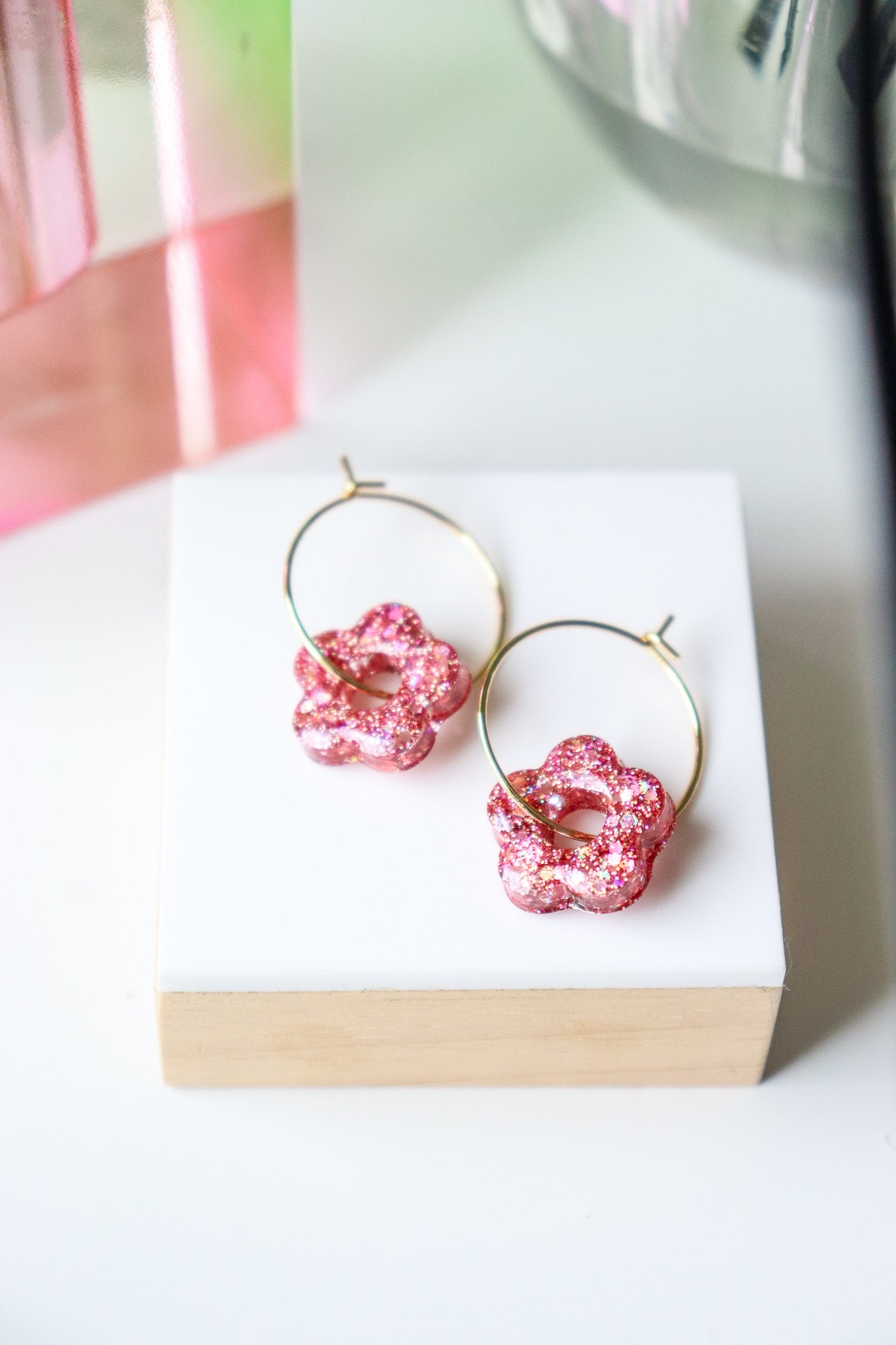 Boucles d'oreilles Isa S Peach Gold