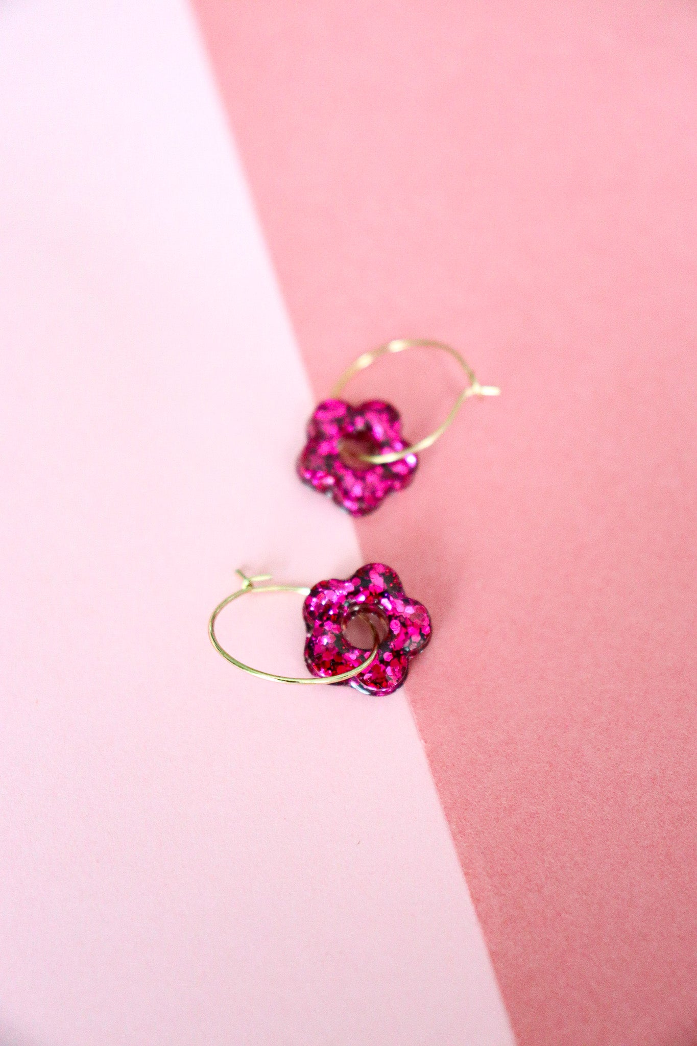 Boucles d'oreilles Isa S Fuchsia