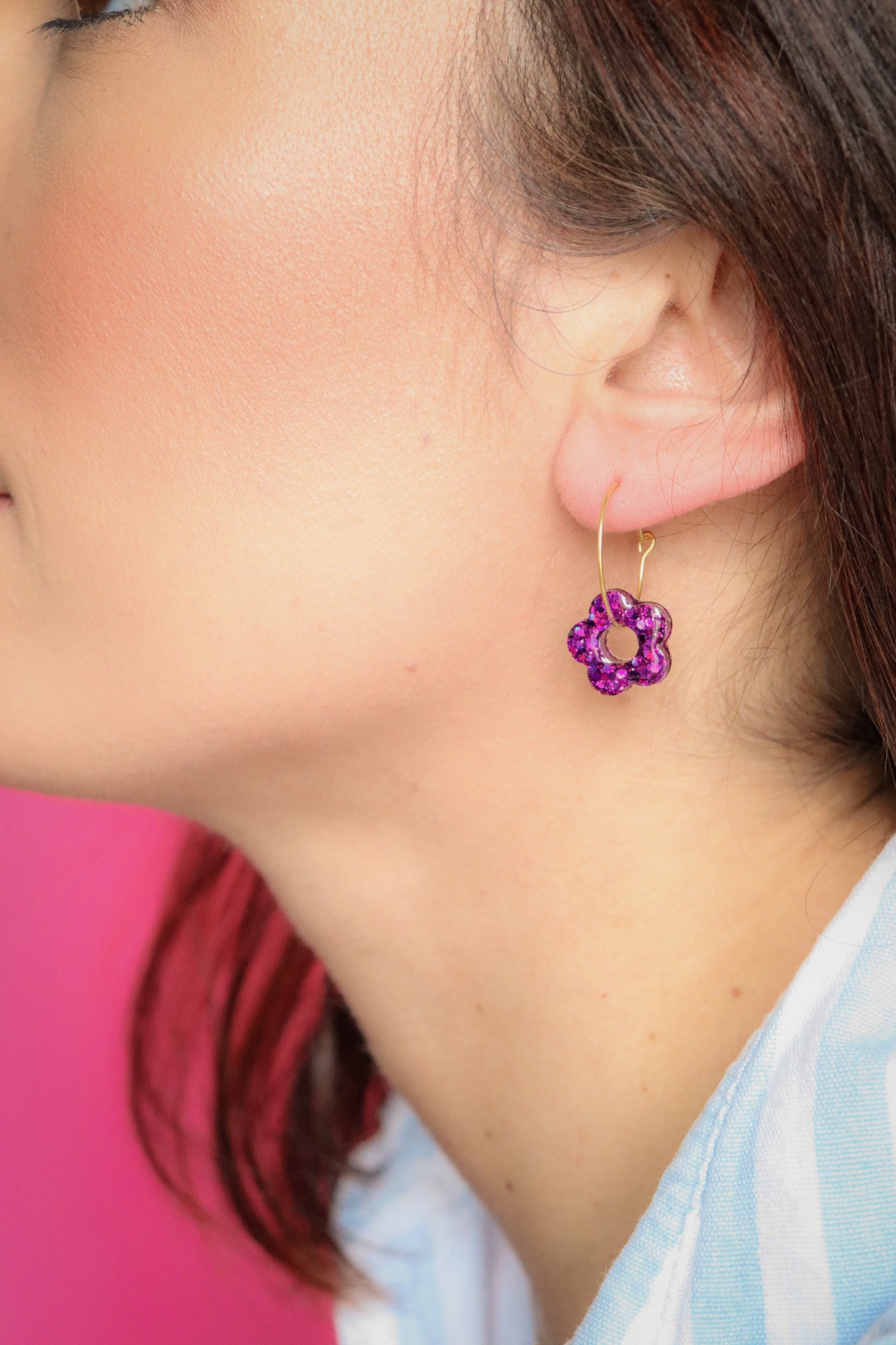 Boucles d'oreilles Isa S Deep Violet