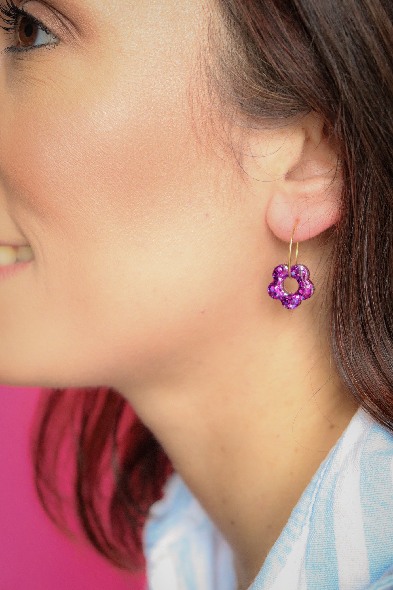 Boucles d'oreilles Isa S Deep Violet