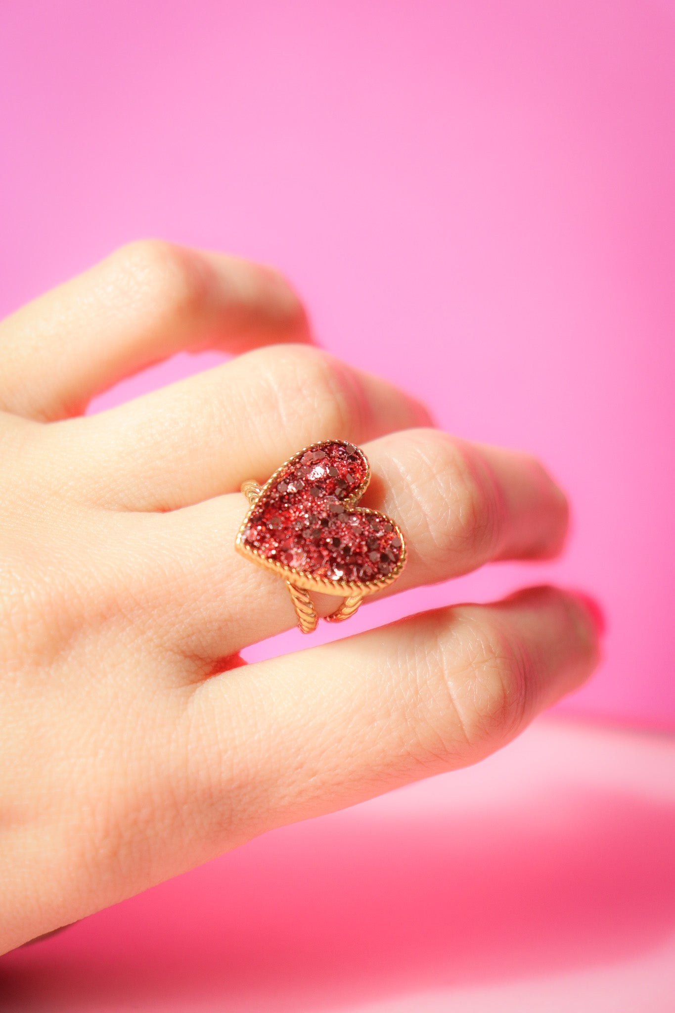 Bague coeur rose gold