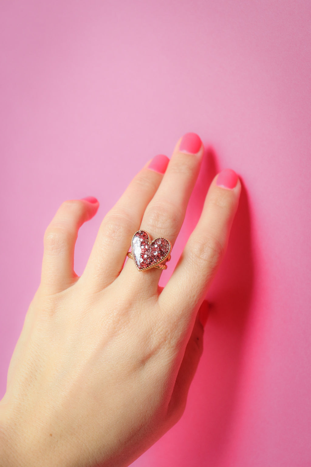 Bague coeur rose gold