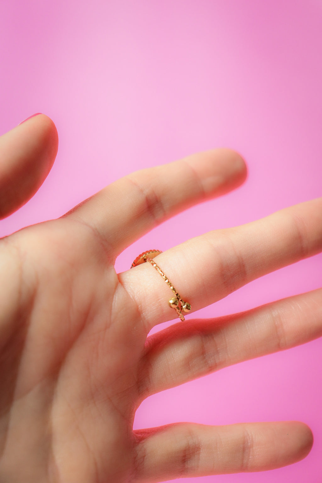 Bague ronde S paillettes bleues