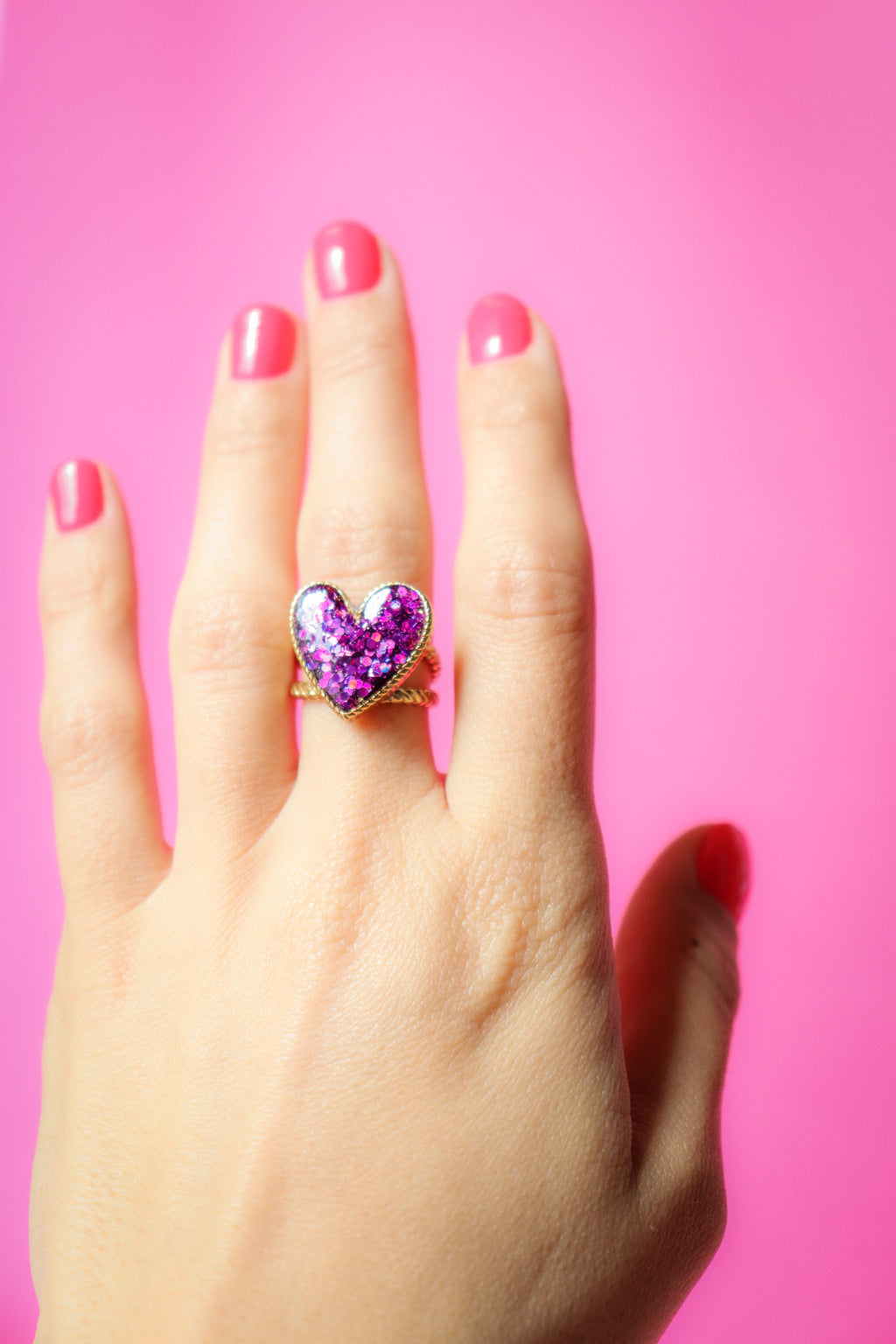 Bague coeur Deep Violet