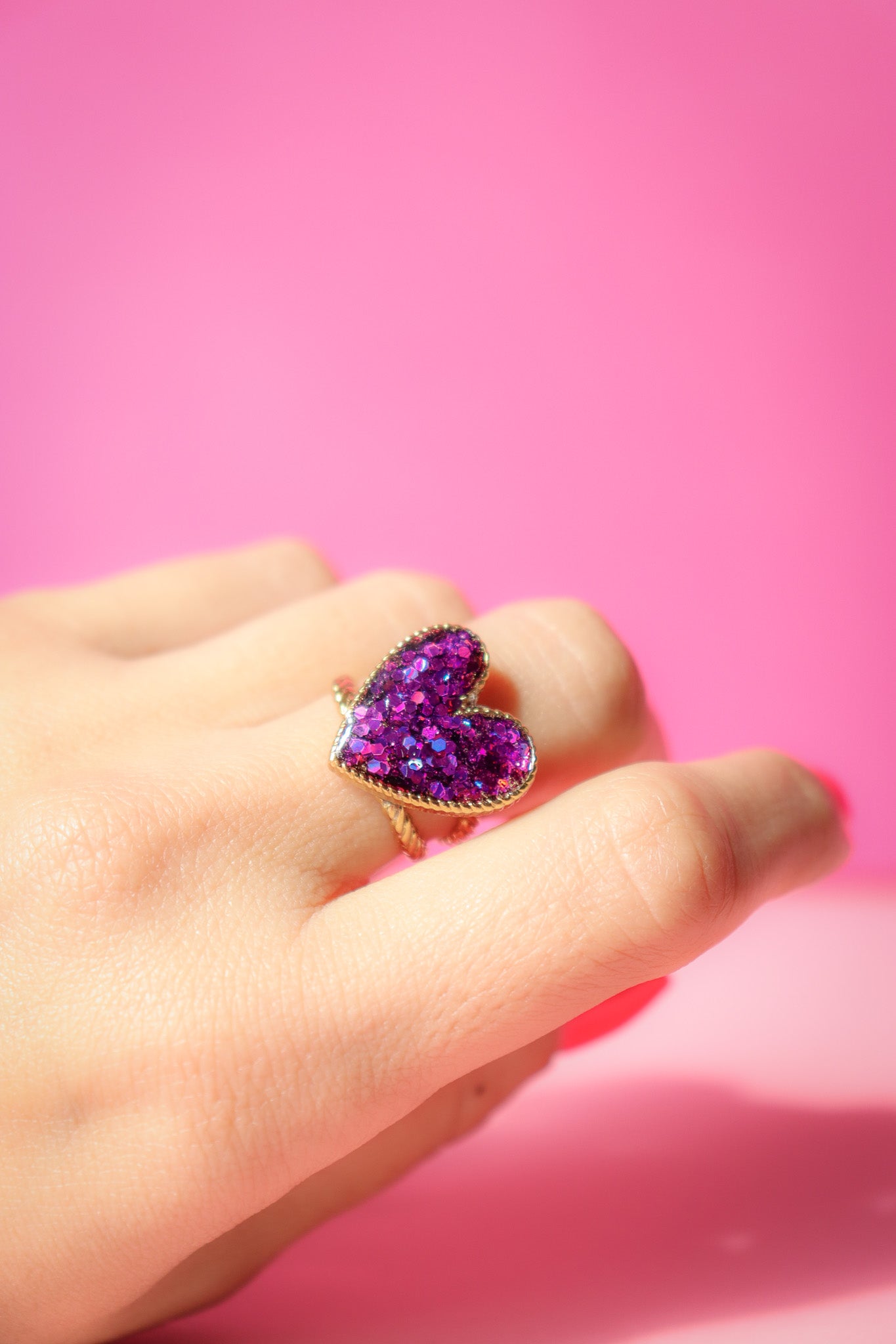 Bague coeur Deep Violet