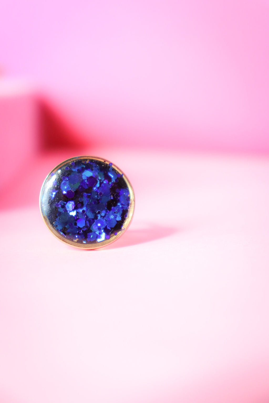 Bague ronde L deep Blue