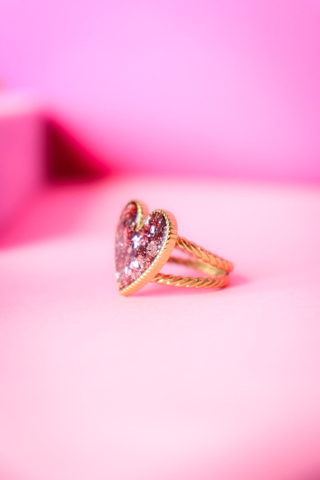 Bague coeur rose gold