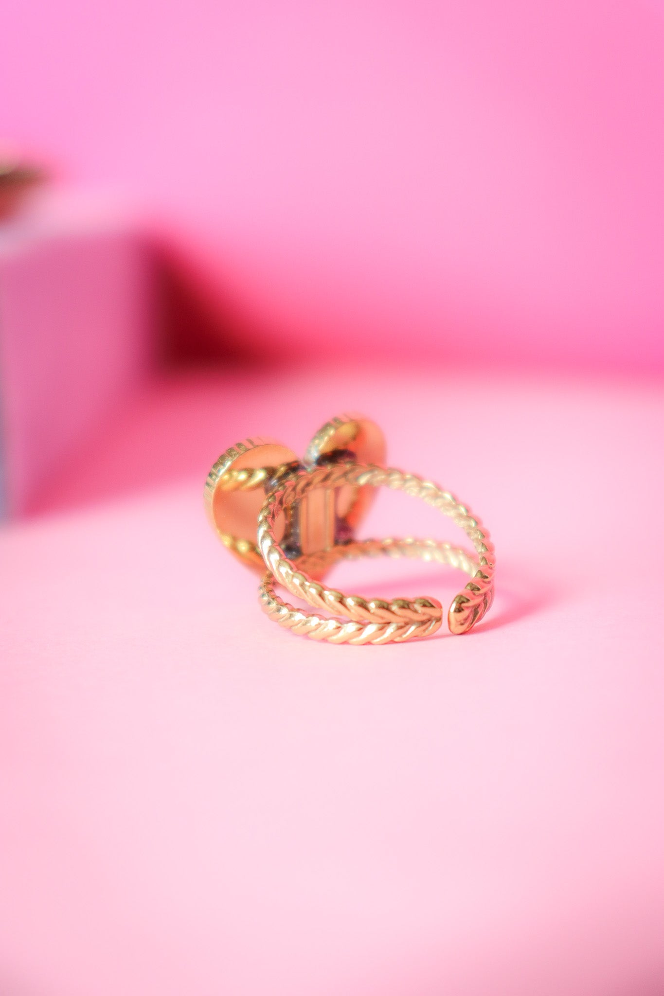 Bague coeur rose gold