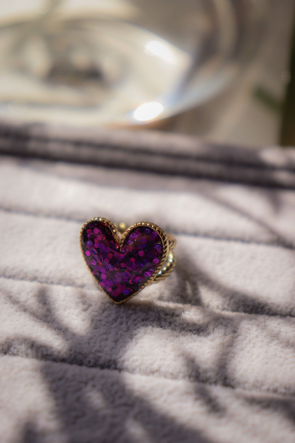 Bague coeur Deep Violet