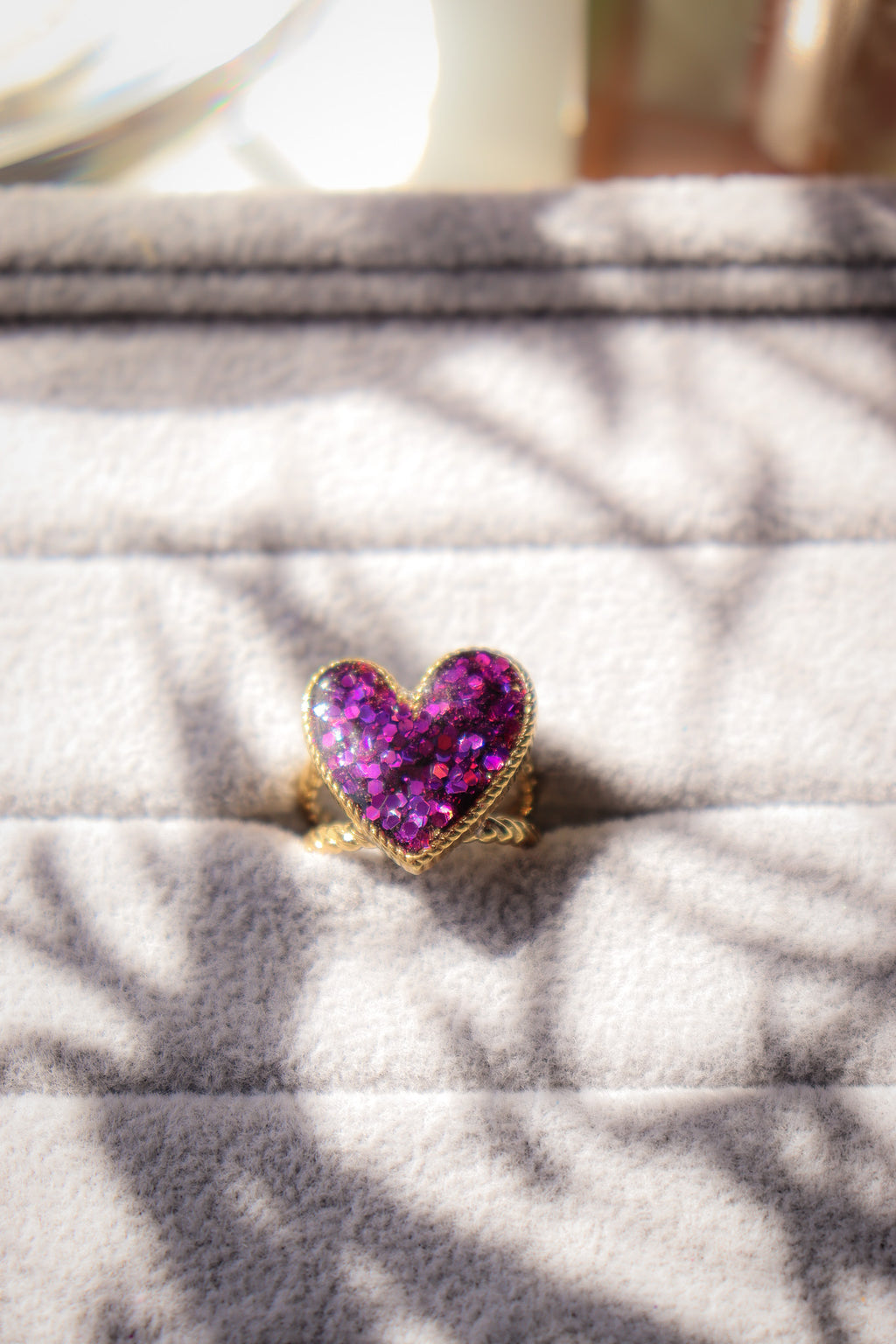 Bague coeur Deep Violet