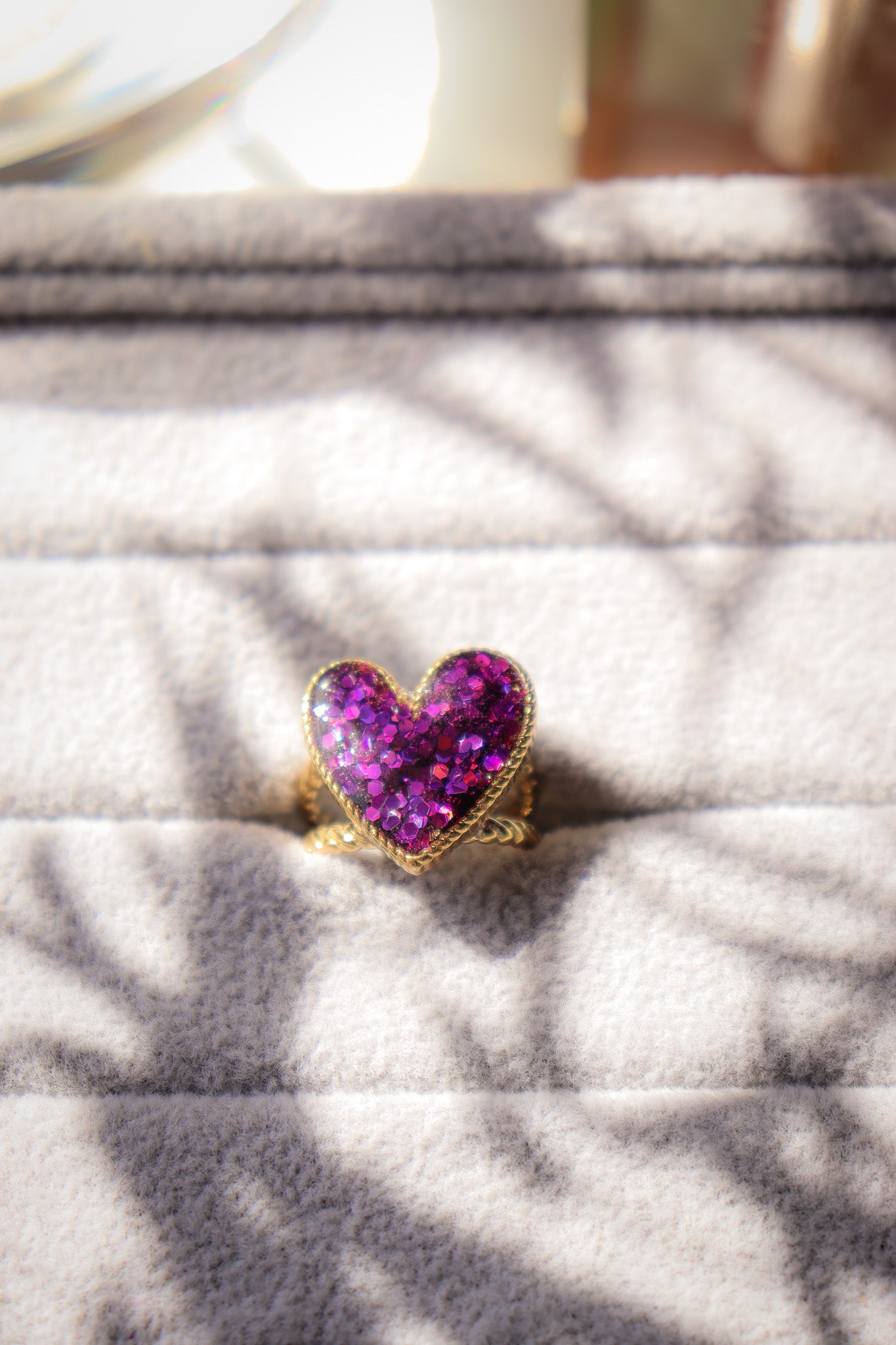 Bague coeur Deep Violet