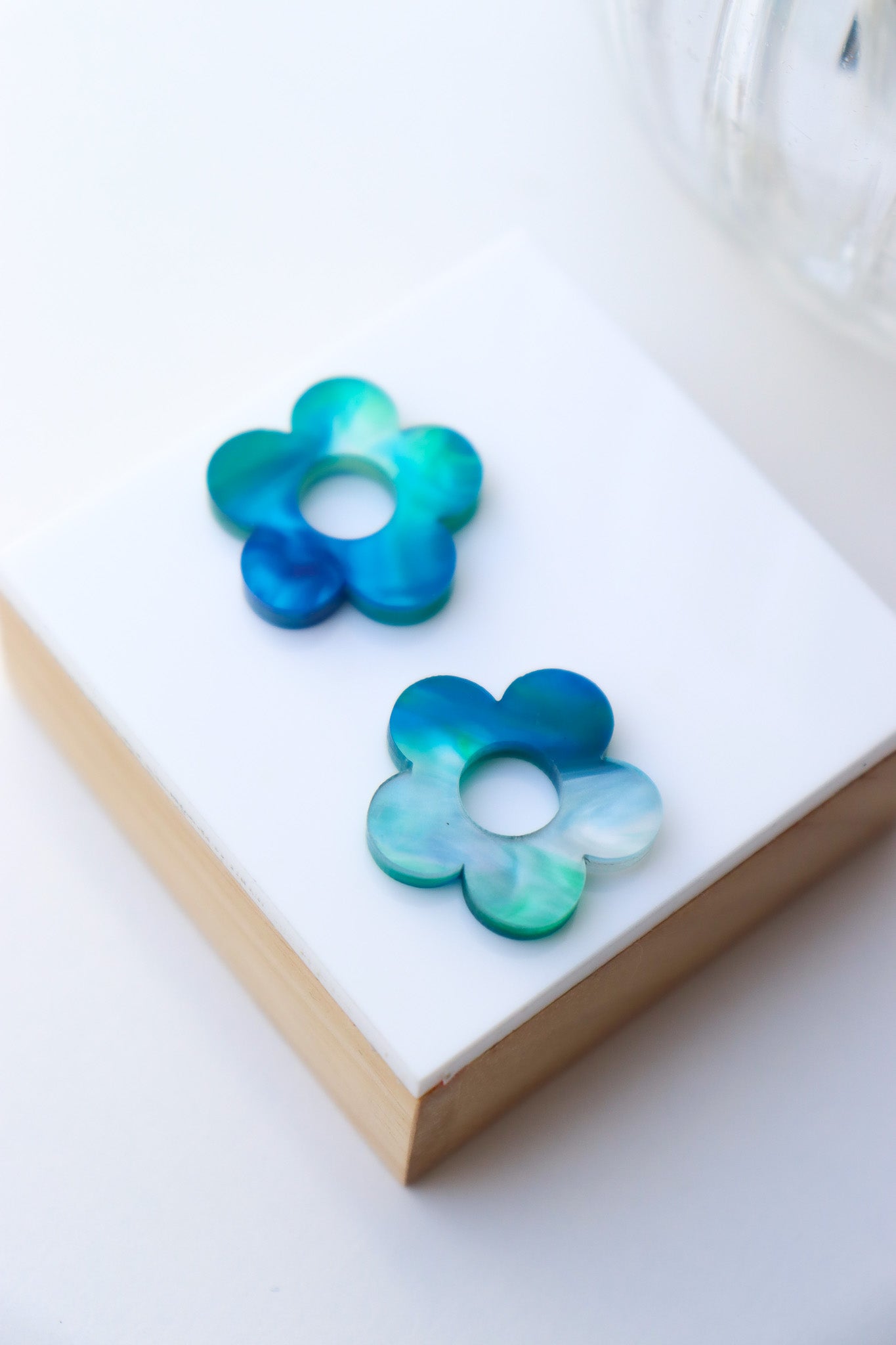 Créoles Isabelle Nacré Bleu et Vert