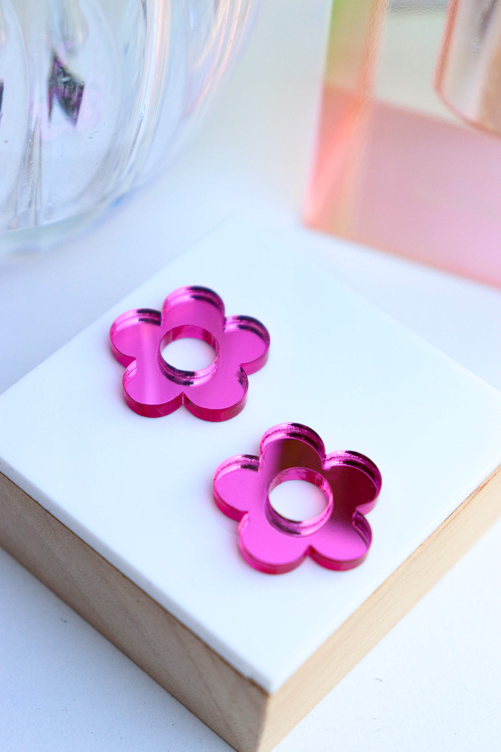 Créoles Isabelle Miroir Rose