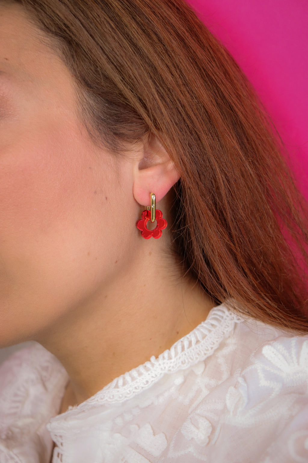 Créoles Vivienne Miroir Rouge