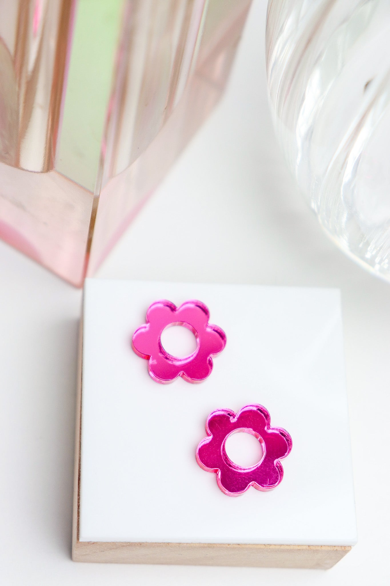 Créoles Vivienne Miroir Rose