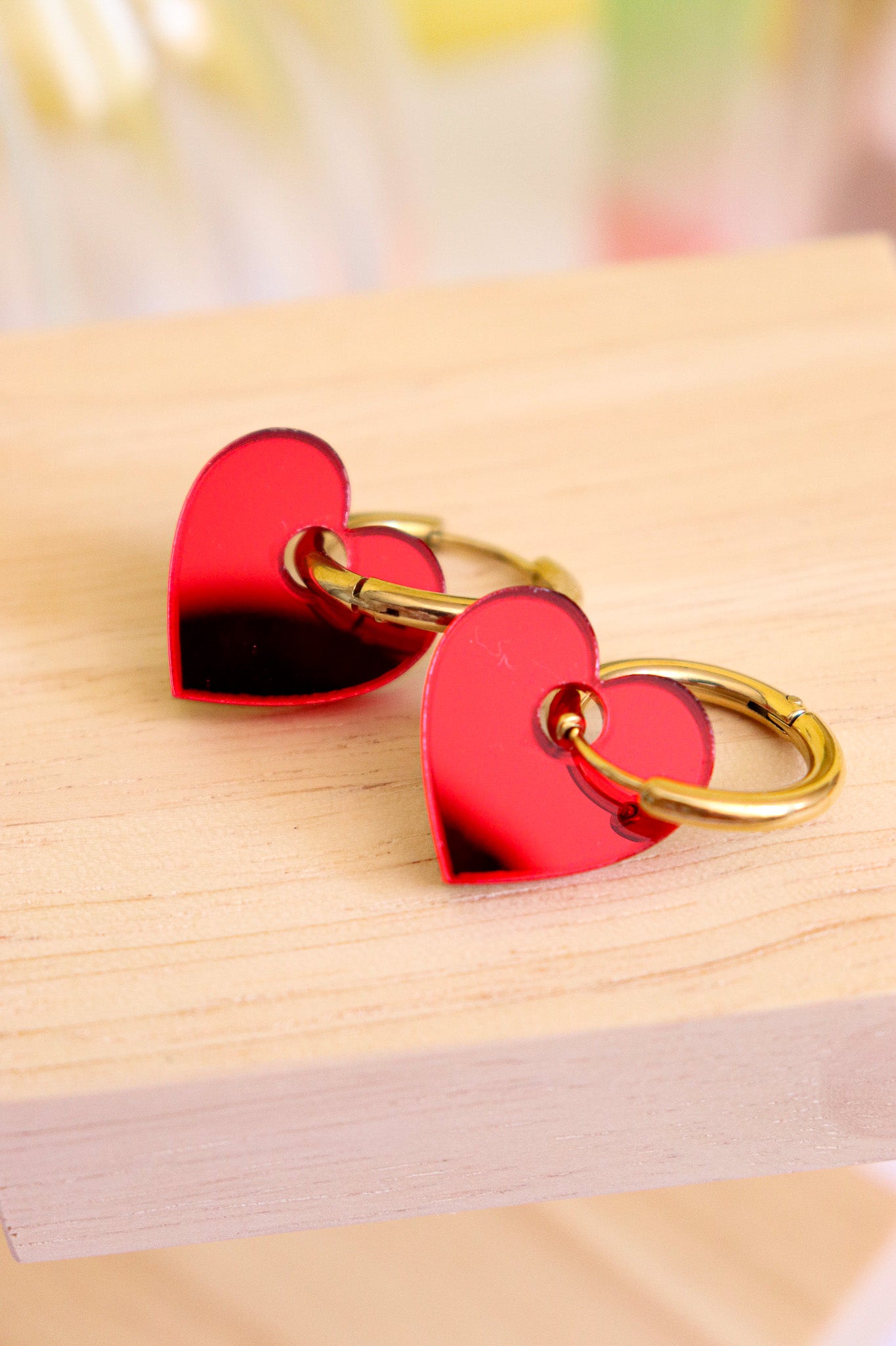 Créoles Victoire Miroir Rouge