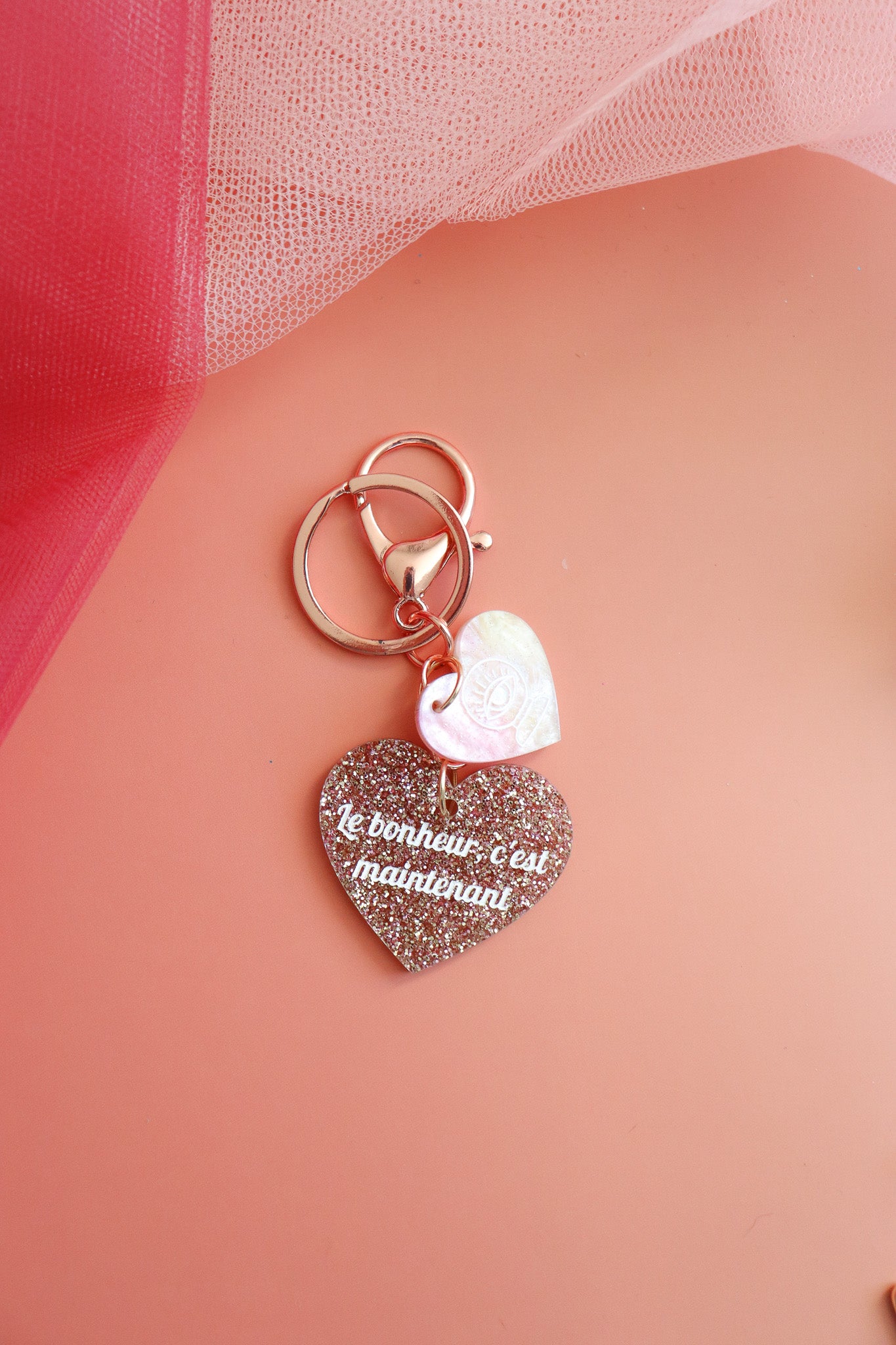 Porte clés Le Bonheur c'est Maintenant